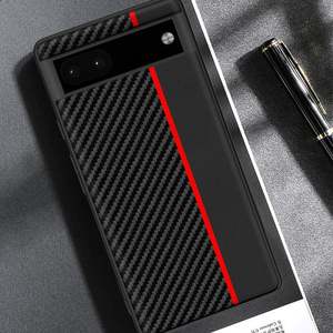 2024 nouvelle coque de téléphone en Fiber de carbone Design de barre pour Google Pixel 6 6A 7 Protection Anti-chute téléphone portable couverture arrière antichoc - Product Image 3