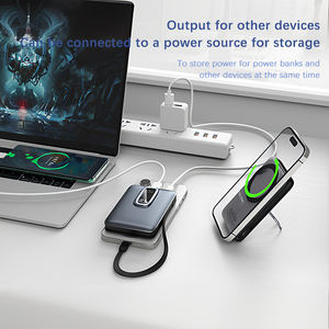 Batterie Externe Portable Magnétique <span class=keywords><strong>Sans</strong></span> <span class=keywords><strong>Fil</strong></span> 10000mAh avec Câble Intégré, Charge Rapide PD 22.5W, Power Bank 5000mAh avec Écran LED - Product Image 5