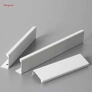 Aluminum Profile Long Wardrobe <strong>Dresser</strong> Pull Kitchen Drawer <strong>Knobs</strong> Hidden Kitchen Cabinets Door Handles for Furniture Gold Black - Product Image 4
