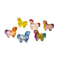 Ornement de cheval du zodiaque en verre émaillé fait main de Zibo, style Tang, décoration de voiture, décoration de bureau, cadeau de fête du Nouvel An