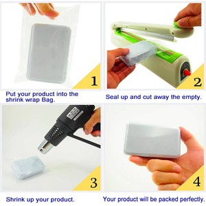 TOP Sacs thermorétractables en PVC sans odeur <span class=keywords><strong>Film</strong></span> rétractable 4x6 6.5x11 pouces pour l'emballage de marchandises <span class=keywords><strong>DVD</strong></span> Cases Chaussures dans des projets de bricolage - Product Image 4