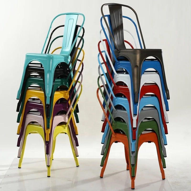 Navy Replica Tolix Chair Stackable Tolix Chairs Vintage Industrial