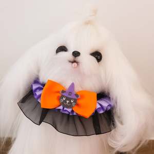 Nuevos Accesorios Divertidos <span class=keywords><strong>de</strong></span> Halloween para Mascotas: Alas <span class=keywords><strong>de</strong></span> Murciélago <span class=keywords><strong>de</strong></span> Calabaza con Diseño <span class=keywords><strong>de</strong></span> Encaje y Toalla para la Saliva - Product Image 4