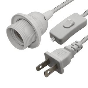 Portalámparas E27 con Cable de Alimentación e Interruptor, Enchufe Europeo Schuko, Kit de Repuesto de Cable Textil, Cable Eléctrico Recubierto de Tela, Ensamblaje de Enchufe - Product Image 1