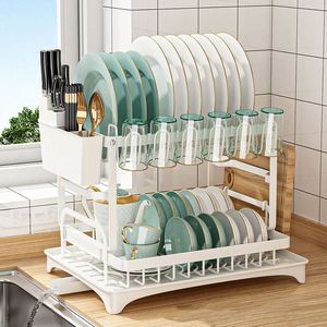 Support de rangement métallique personnalisé à 3 niveaux pour comptoir de cuisine, égouttoir à vaisselle sur évier, vente en gros, promotion - Product Image 6