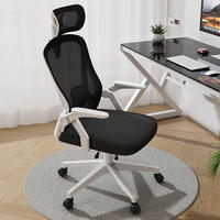Mobilier de bureau bon marché pour le personnel exécutif chaise d'ordinateur pivotante chaise de bureau ergonomique en maille complète avec appui-tête