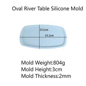 แม่พิมพ์ซิลิโคนทำจากเรซินรูปร่างแม่น้ำทรงรีแม่พิมพ์ซิลิโคนหนาทรงรีสำหรับงานฝีมือจากเรซิ่นของตกแต่งบ้านแบบ DIY - Product Image 4