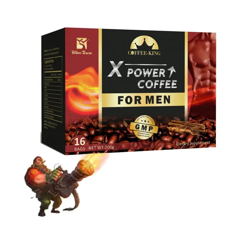 Winstown X כוח עשבי תיבול קפה טבעי אורגני מותג פרטי צמחים מיידי קפה לגברים