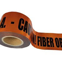 Cinta de barrera de cable de fibra óptica detectable subterránea Tipo de papel de aluminio Marcado de cinta de advertencia