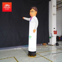 Statue gonflable publicitaire personnalisée à 360 degrés, main agitante, danseur aérien extérieur, médecin