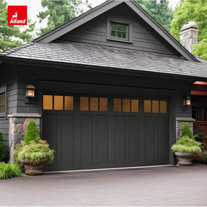 Puerta de Garaje Seccional Moderna con Controles Automáticos, Paneles de Textura de Madera con Acabado Negro de Allandgroup Images Entry House - Product Image 6