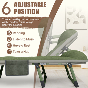 Cama Plegable Portátil de Metal Verde Oscuro para Exteriores, Ideal para Piscina, Venta al Por Mayor - Product Image 3