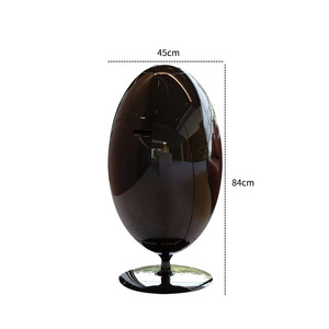 Modern Egg-Shaped Standing Storage Bucket 360 Rotating Designer ABS <strong>Bin</strong> for Living Room <strong>Bedroom</strong> Decor - Product Image 6