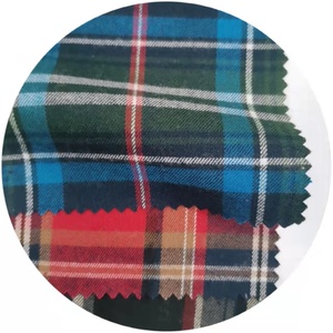 Sợi Nhuộm Men Flannel Áo Sơ Mi Vải Kẻ Sọc 100% Cotton Dệt Vải Flannel Kiểm Tra Áo Sơ Mi Cho Bé Trai - Product Image 5