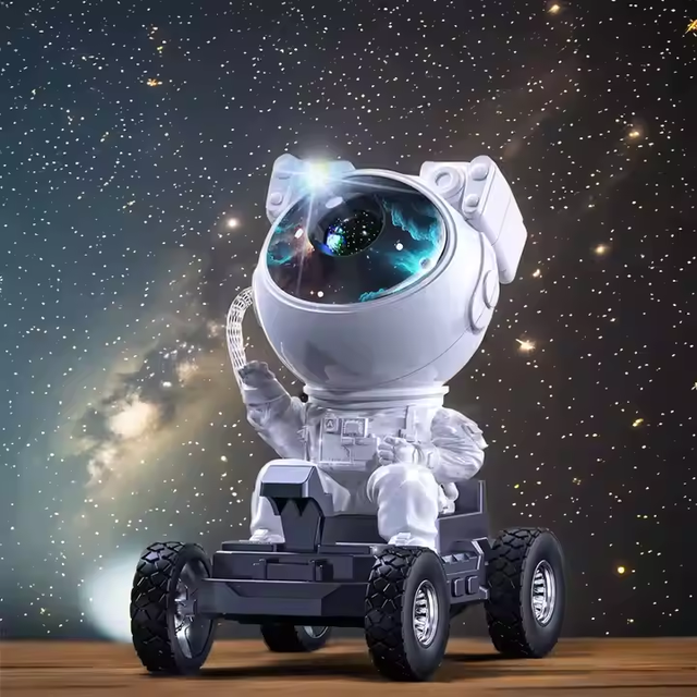 Laser Light Projector Remote Control Astronaut Galaxy Night Light Stars Projector Starry Sky Projector with White Noise