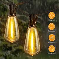 Luces Solares Decorativas para Interiores y Exteriores, Guirnalda de Luces para Jardín con Bombillas LED de Plástico, Decoración para Patio, Guirnalda Colgante