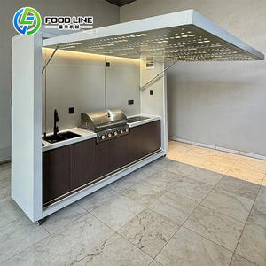 Cocina Modular Multifuncional para Exteriores con Parrilla de Carbón y Gabinete de Almacenamiento - Product Image 4