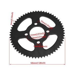 HIAORS 60 dents <span class=keywords><strong>35</strong></span> chaîne pignon d'entraînement arrière pour Predator 79cc 212cc 420cc Mini vélo Trike ATV Go Kart moto pièces - Product Image 3
