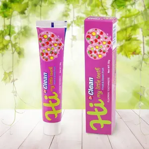 Bhd OEM — petit paquet de 50g, saveur de fraise aux fruits pour enfants, dentifrice naturel anti-cavités avec gmpcc