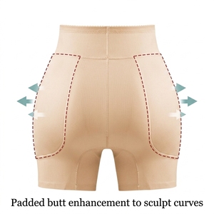 Novedad: Pantalones de control de cintura alta para mujer, efecto adelgazante de abdomen, bragas levanta glúteos sin costuras con almohadillas de látex, sensación de segunda piel, tipo bóxer. - Product Image 3