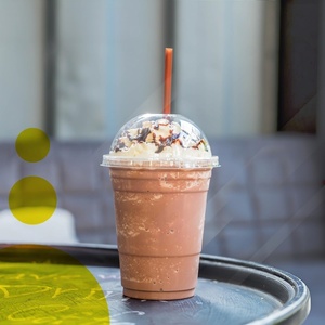 Gobelets en PLA transparent pour boissons froides, thé au lait, milkshake, smoothie, café, gobelets en plastique jetables avec couvercles - Product Image 4