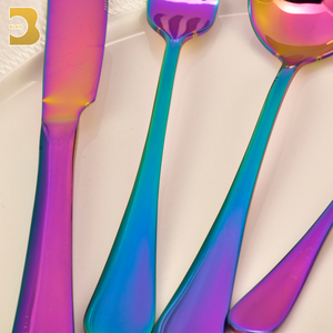 Arc-en-ciel En Acier Inoxydable <span class=keywords><strong>18</strong></span> <span class=keywords><strong>10</strong></span> 24 pièces <span class=keywords><strong>Couverts</strong></span> Maison Bon <span class=keywords><strong>couverts</strong></span> - Product Image 5