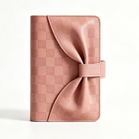 Carpeta Planificadora A6 A7 A5 a Cuadros con Lazo, Personalizable de Fábrica, la Más Vendida, con Cartera y Organizador de Presupuesto