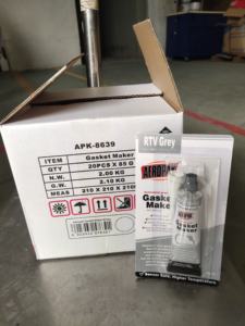 Aeropak 85g gris RTV fabricante de juntas de sellador de silicona para carpintería y construcción - Product Image 2