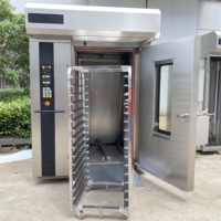 Oven putar udara panas multifungsi, 32 buah pemanggang roti kacang gaya Eropa 380V