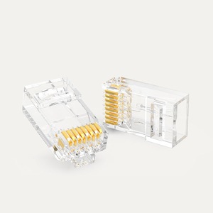 <b>Rj45</b> Network Connector 8P8C Shielded Through Hole Ethernet Plug For Cat6 <b>Cable</b> - Product Image 2