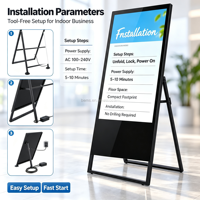 Kios Iklan Digital Signage LCD Layar Sentuh 43 Inci dengan Bingkai A, 1920X1080, CMS Terintegrasi, Tipe Lantai, untuk Tampilan Direktori Mal