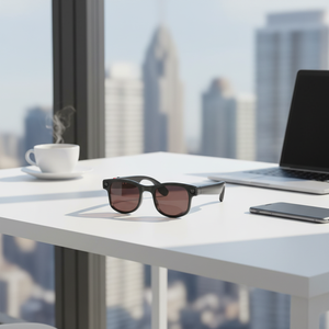 Lunettes Intelligentes <span class=keywords><strong>Google</strong></span> AI AIMB-G1 avec Caméra 12MP, Étanchéité IP67, Stockage Interne 16 Go, Charge Magnétique, Prise en Charge des Appels <span class=keywords><strong>Photo</strong></span>/Vidéo - Product Image 1