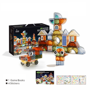 PUNGROW <span class=keywords><strong>4D</strong></span> Diy deslumbrante bloques magnéticos rompecabezas juguetes enlace <span class=keywords><strong>cubo</strong></span> juguetes educativos bloques de construcción azulejo para niños - Product Image 1