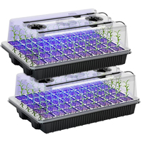 Kit de semis à plusieurs niveaux 10W-50W avec lampe de croissance LED en PVC et plateaux empilables pour la culture des plantes
