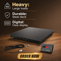 Timbangan Lantai Digital Elektronik HX Kapasitas 1000-5000kg Layar LCD Baja Karbon Bersertifikasi ISO OEM/ODM Akurasi 0.5kg Abu-abu Garansi 1 Tahun