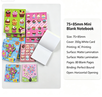 Mini carnet de notes portable vierge en PU personnalisable 75x85mm, reliure parfaite, 350g, laminé mat, 80 pages vierges, pour usage scolaire