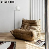 Fauteuil Caterpillar en velours côtelé, style vintage, avec dossier confortable et plis froncés, idéal pour l'entrée, toutes saisons, commande d'échantillon