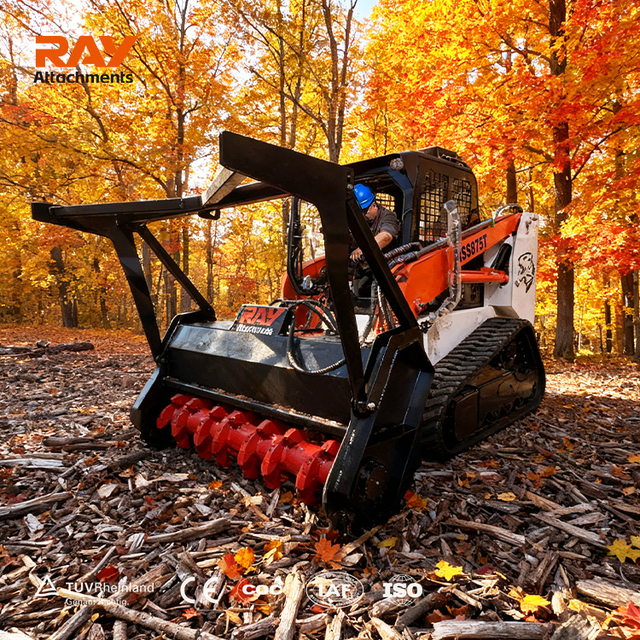 High Quality Diamond Forestry 60'' 72'' Drum Mulcher Attachment Price Brush Cutter Mower Ce Excavator Skid Steer Mulcher