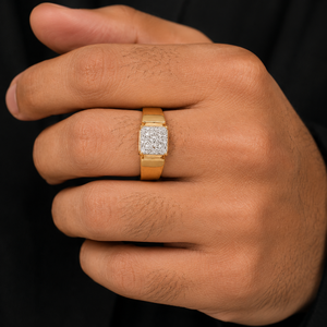 Bague de luxe pour femme en or 14K/18K personnalisée AADIHI JEWELS R0079, diamant de laboratoire taille Asscher 3,00 carats, certifié IGI, plaqué rhodium - Product Image 3