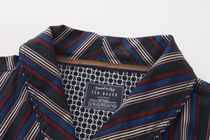 All'ingrosso <span class=keywords><strong>uomo</strong></span> 100% camicia da notte in cotone manica lunga <span class=keywords><strong>a</strong></span> <span class=keywords><strong>righe</strong></span> abiti <span class=keywords><strong>pigiama</strong></span> - Product Image 3