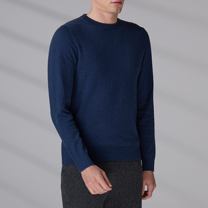 Custom LOGO OEM Men Sweater Jacquard Pattern Knitwear Winter <b>Pullover</b> <b>Jumpers</b> Casual Cotton Knitted Top Crew Neck Sweater - Product Image 5