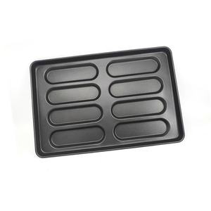 Molde de bandeja para hornear pan ovalado largo y ovalado personalizado de acero aluminizado antiadherente de 8 tazas, molde de 600*400mm - Product Image 3