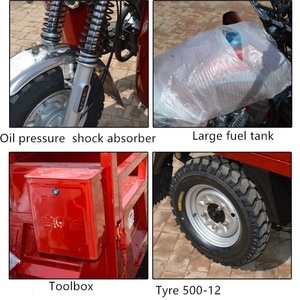 Tricycle à essence 150cc refroidi par eau, 3 roues, rouge, 60V, trikes de transport, moto électrique 250cc, 16 motos 3 roues - Product Image 5