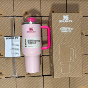 Gobelet isotherme en acier inoxydable de 40 oz avec poignée et paille pour voiture et extérieur - Product Image 2
