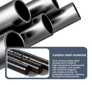 מדף תיל כסוף בעל 5 קומות, בקוטר 4.5*2.5*2 מ\\\"מ, יחידת אחסון בעלת ביצועים גבוהים במחיר משתלם, תוצרת מפעל OEM, צינור 19.1 ס\\\"מ. - Product Image 4