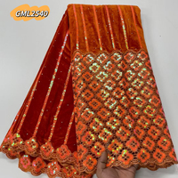Haute qualité 100% Polyester fête velours dentelle tissu africain français velours dentelle avec séquence 2023 dernier surtout mariage