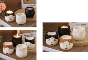 Pot de bougie parfumée en forme de hibou mignon de taille avec logo personnalisé, pot vide de récipients en céramique pour la fabrication - Product Image 6