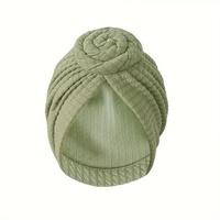 Turban côtelé à nœud donut pour femme, doux, extensible, pré-noué, style bohème ethnique, foulard, hijab musulman, bonnet, couvre-chef