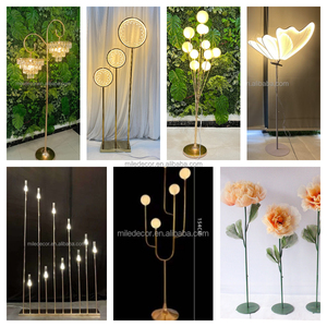 Dặm đám cưới lối đi ánh sáng trang trí đạo cụ kim loại mạ LED chiếu sáng bướm đường hướng dẫn ánh sáng - Product Image 4