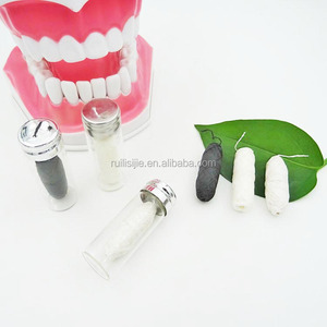 Chiffon <span class=keywords><strong>dentaire</strong></span> zéro déchets, 100%, biodégradables, maïs vegan, avec pot de bouteille en verre - Product Image 5